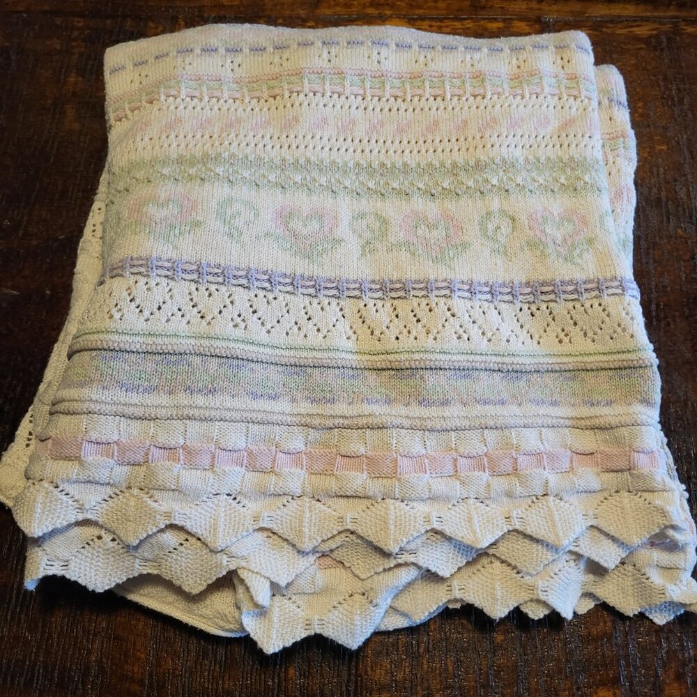 Vintage Northern Tradition Pointelle  knit cardigan